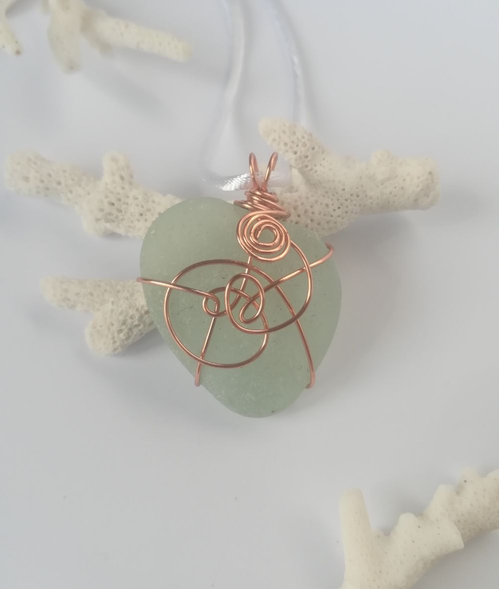 Wire Wrapped Seaglass Pendants