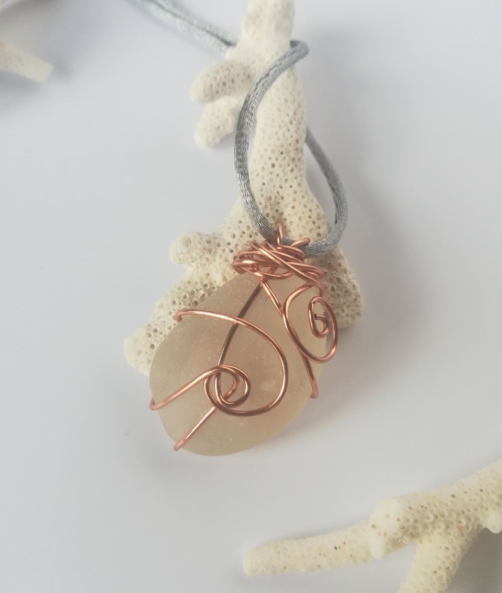 Wire Wrapped Seaglass Pendants