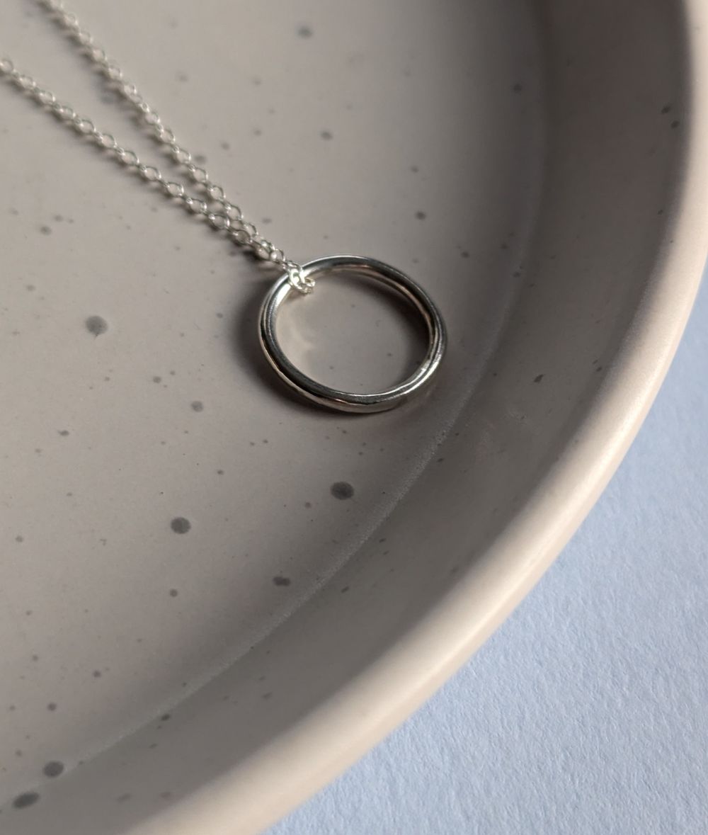 Lucky Dip Zero Waste Sterling Silver Circle Pendant