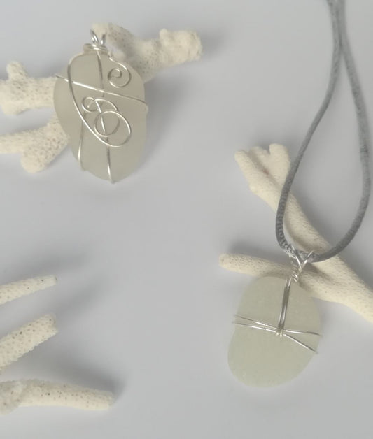 Wire Wrapped Seaglass Pendants