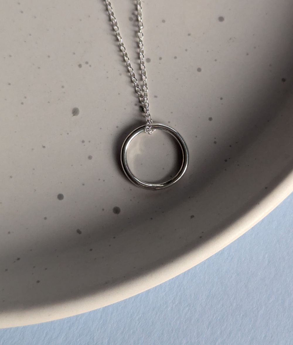 Lucky Dip Zero Waste Sterling Silver Circle Pendant